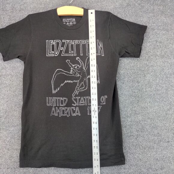 Retro Led Zeppelin United State of America 1977 T-Shirt Mens Small Black 2020 - Picture 10 of 12